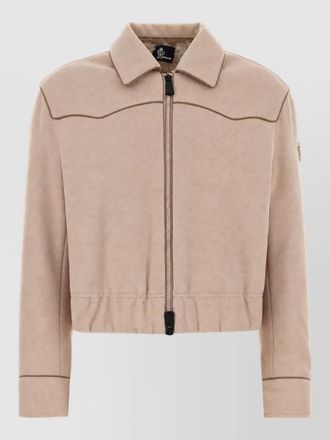 Moncler flannel single breasted coat