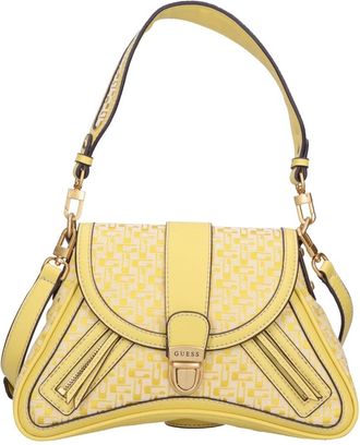 Guess Belle Vintage Schoudertas - Dames - Schoudertassen - Geel - ONE Size - Tassen