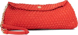 Dune London Womens Accessories Encourage - Woven Clutch With Cross Body Strap - Red - One Size