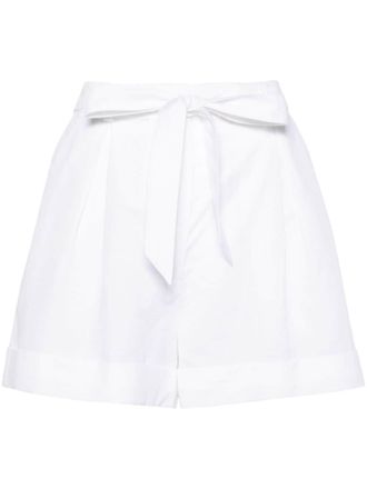 Pinko Geplooide shorts met omslag - Wit