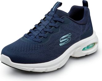 Skechers Womens Alisha Skech-Air MaxTrax Soft Toe SRO Slip-On Athletic, Navy/Aqua, 4.5 UK