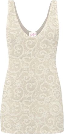 MC2 Saint Barth Tailored Mini Dress with Floral Texture