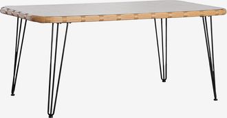 Sklum Sklum - Mesa De Comedor Rectangular En Mimbre Sint&eacute;tico (180x90 Cm) Leribert