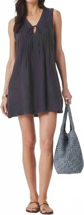 Splendid Stella Linen Mini Dress In Black
