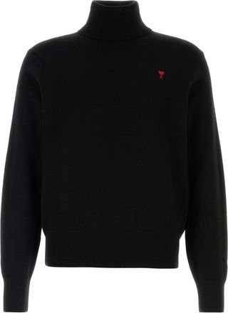 Ami Black Wool Sweater