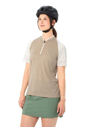 Vaude Funktionsshirt VAUDE Womens Tamaro HZ Shirt IV, Damen, Gr. 36, linen, Obermaterial: 100% Polyester, normal, Rundhals, Shirts Funktionsshirt, Kurzarm, 