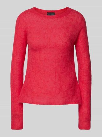 Emporio Armani Strickpullover aus Alpaka-Mix mit Strukturmuster in Rot, Größe XS