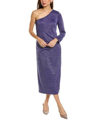 JS Collections Js Collections Maddie One-Shoulder Midi Dress