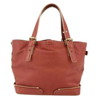 Chlo&eacute; Pre-owned Leren Schoudertas - Dames - Pre-owned - Rood - Maat: ONE Size Leer