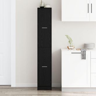 Berkfield Home Apothecary cabinet Black Oak 30x41x174.5 cm Engineered Wood
