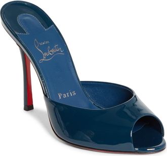 Christian Louboutin Me Dolly Peep Toe Slide Sandal in Last Night at Nordstrom, Size 6.5Us