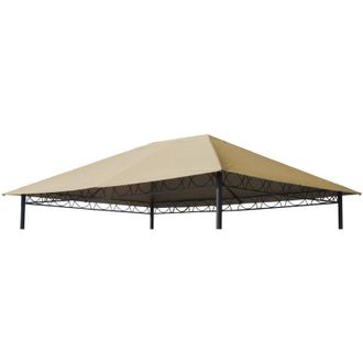 Quick-Star Quick-star - Ersatzdach 3x4m Stil Pavillon Sand Ersatzplane Ersatzbezug