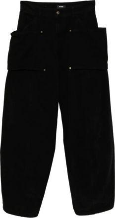 We11done Pantaloni Crescent - Nero