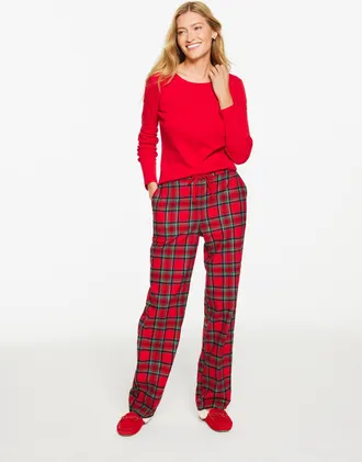 Talbots Plus Size - Cotton Sleep Set - Solstice Plaid - Red - 1X Talbots