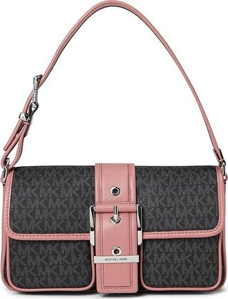 Michael Kors Colby Medium Shoulder Womens Handbags Rose, Leather/Polyester