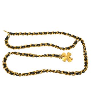 Chanel Vintage Chanel metalen riem met geluksklavertje vier