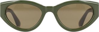 Rotate Cat Eye Glossy Frame Sunglasses