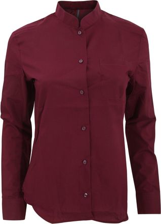Kariban Womens Mandarin Collar Long Sleeve Shirt Wine XS