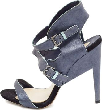 Nicholas Kirkwood Sandali in pelle scamosciata con cut-out 130mm - Blu