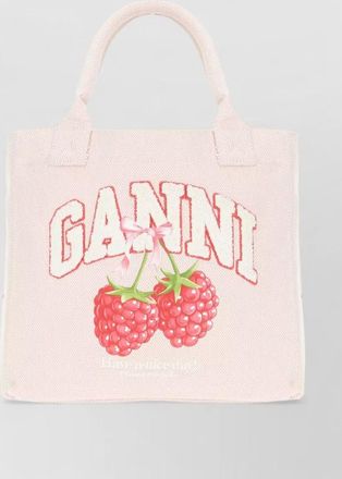 Ganni na canvas tote bag