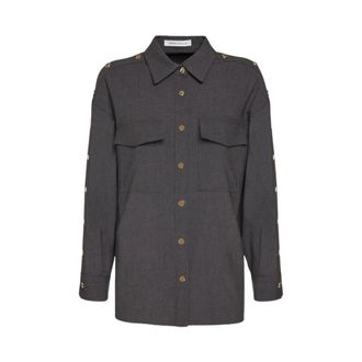 Simona Corsellini A26Cpca00101 Shirt - Dames - Blouses & Shirts - Grijs - Maat: 2XS Viscose