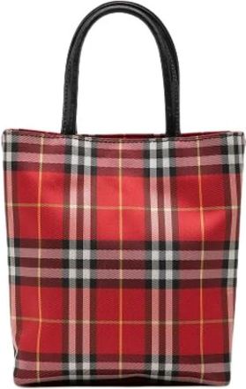 Burberry Pre-owned Vintage Tote Bag - Dames - Vintage Shopper - Rood - ONE Size - Leer - Vintage
