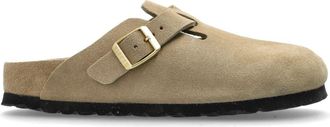 Birkenstock Boston BS Muiltjes Regular Fit - Dames - Slip ons - Beige - 40 EU - Su&egrave;de - Schoenen