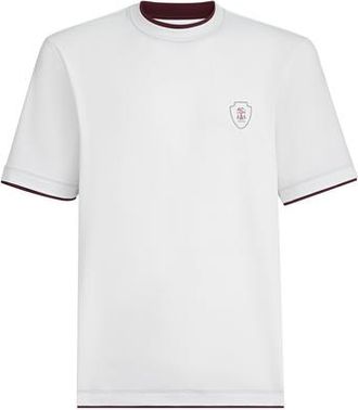Brunello Cucinelli T-shirt with faux-layering in White at Nordstrom, Size Xx-Large Eu