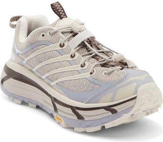 Hoka One One Mafate Three2 Wordmark Sneaker in Putty /Foggy Grey at Nordstrom, Size 10.5