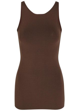 Toteme Compact Knit Tank top - Brown - Xxs (UK4 / Xxs)