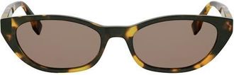 Fendi Baguette 54mm Cat Eye Sunglasses in Havana/Other /Brown at Nordstrom