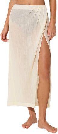Reiss Rosa Semisheer Cotton Blend Cover-Up Skirt in Neutral at Nordstrom, Size 10 Us