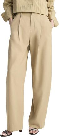 Vince Mid Waist Pleated Trouser