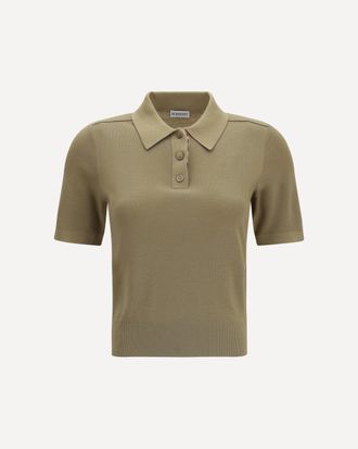 Burberry Knit Polo with Check trim Female S
