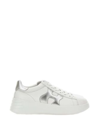 Hogan Silver Leather Sneakers