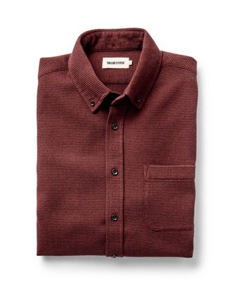 Taylor Stitch The Jack in Burgundy Waffle