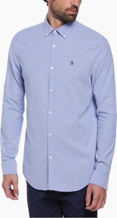 Original Penguin Mens Oxford Shirt - Blue - Size: Regular/36