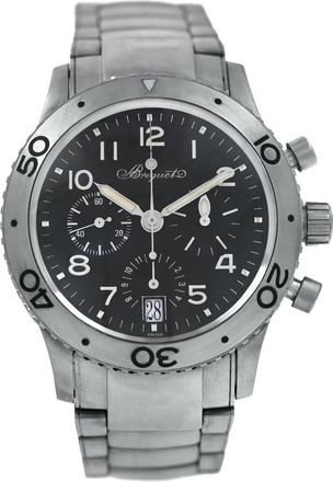 Breguet Pre-owned Breguet Type XX Transatlantique Chronograph Automatic Black Dial Mens Watch 3820