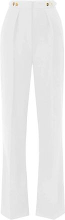 Elisabetta Franchi Pantalone - Dames - Straight fit broeken - Wit - L - Broeken