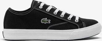 Lacoste Mens Backcourt Canvas Low Trainers - Black - Size: 8.5