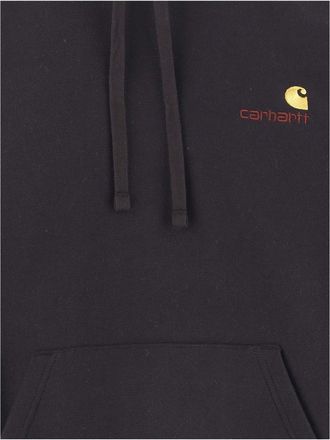 Carhartt Work in Progress Mens Cotton Sweatshirt With Embroidered Logo Black Sweatshirts Sweater