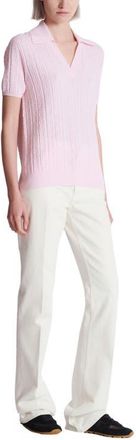 Balmain Monogram knit polo in Pink at Nordstrom, Size 36 Eu