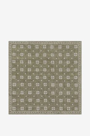 Brunello Cucinelli Seiden-Einstecktuch Bl&uuml;ten und Tupfen