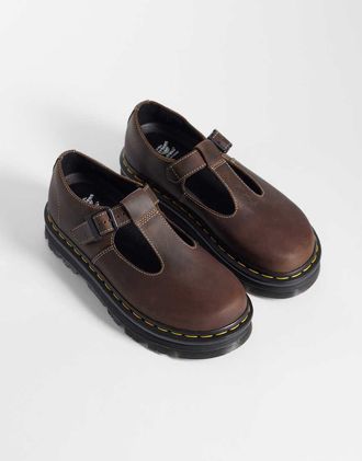 Dr. Martens Dr. Martens - ZebZag - Scarpe Mary Jane marrone scuro Crazy Horse
