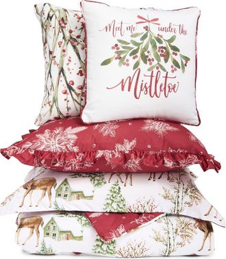 Southshore Fine Linens White Christmas Oversize Holiday Comforter Set at Nordstrom Rack, Size King/california King