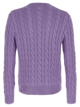 Polo Ralph Lauren Cable-Knit Cotton Sweater - Lavender