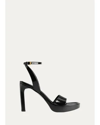 Balenciaga 100mm Fargo Patent Leather Platform Sandals