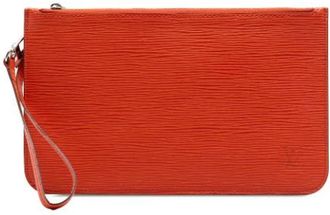Louis Vuitton Pre-owned Neverfull Pouch - Dames - Vintage Clutch - Rood - ONE Size - Leer - Vintage