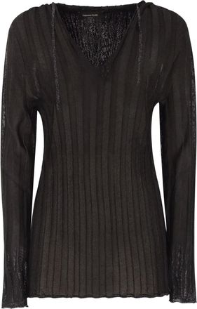 Fabiana Filippi Felpa con scollo a V - Nero