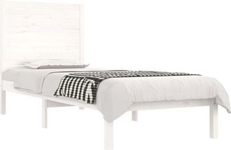 vidaXL Estructura De Cama Madera Maciza Individual Blanco 75x190 Cm Vidaxl